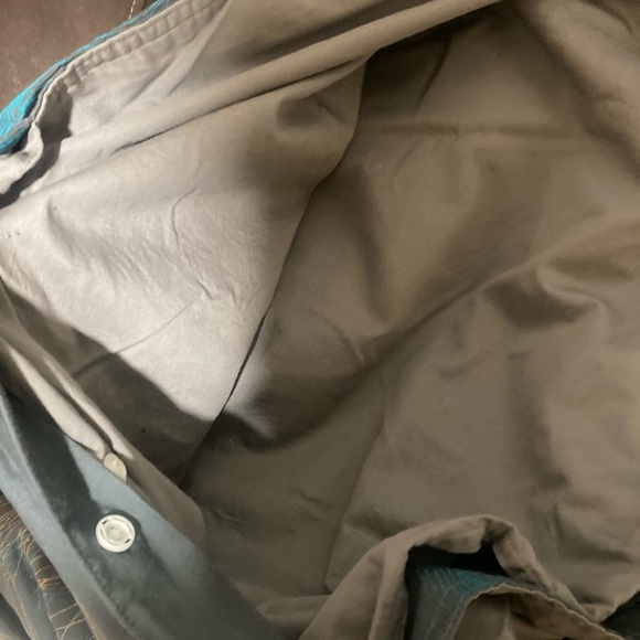 Gold and blue feathers gray belly dimensions only 96 by 88 aprox - Picture 3 of 4